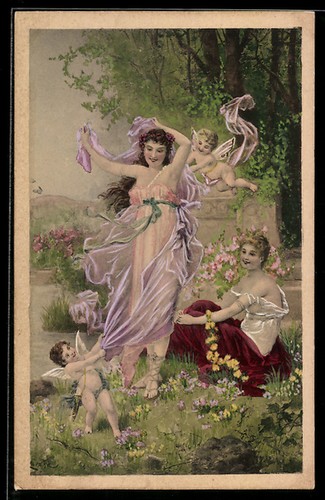 Cupido invita giovane - cupido,