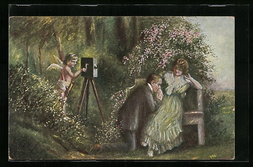 Cartolina artistica cupido - cartolina,