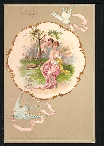 Cartolina cupido sussurra - cartolina,