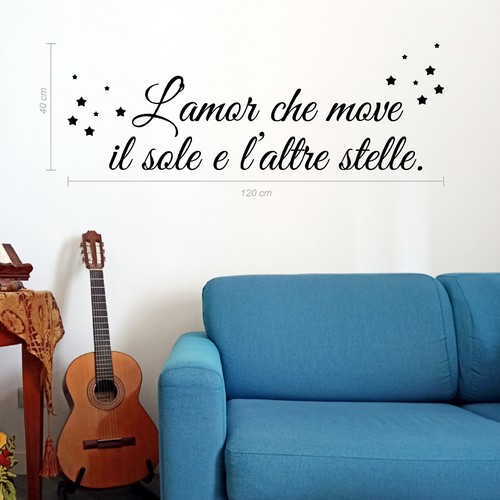 Wall sticker frase dante - wall,