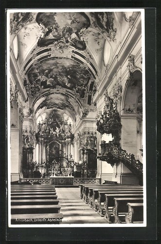 Amorbach interno della chiesa - interno,