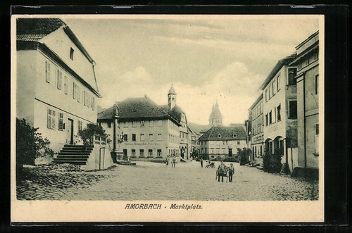 Cartolina amorbach piazza del - amorbach,,